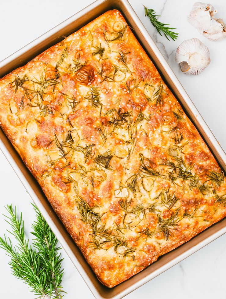 Rosemary Garlic Focaccia Sheet Rosemary Garlic Focaccia Sheet