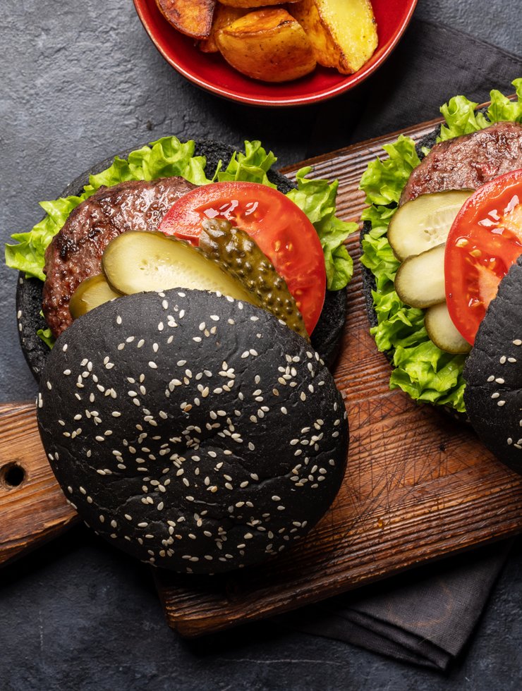 White-Sesame-Black-Burger-Bun White-Sesame-Black-Burger-Bun